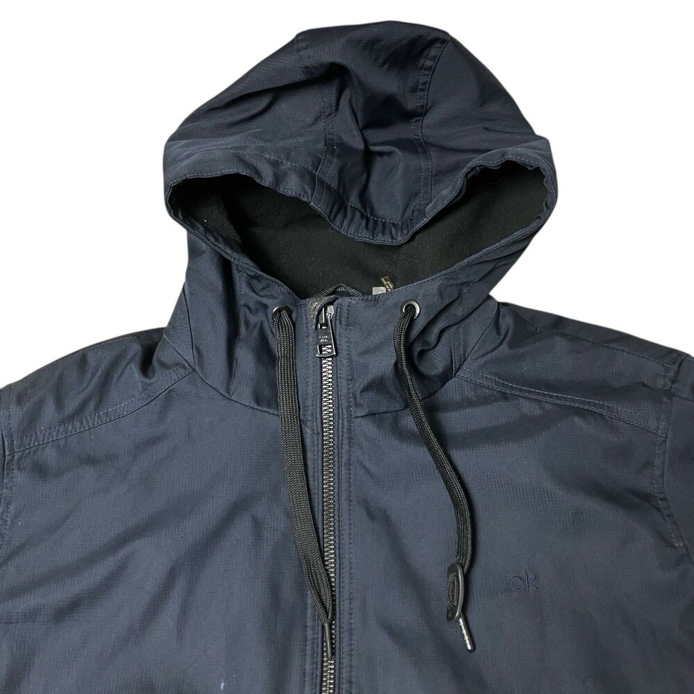 Calvin Klein Jacket Mens L Navy Hooded Full Zip Insulated Lightweight Casual - Picture 3 of 16